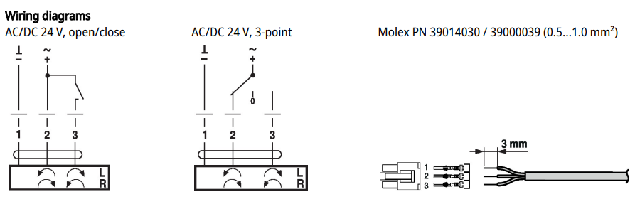 Схема электрического подключения Belimo UM230Y-R.1