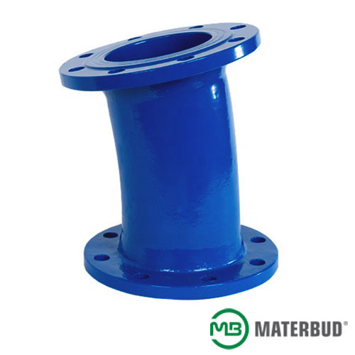 Коліно 11°15' чавунне фланцеве Materbud DN 200 L 76мм PN10