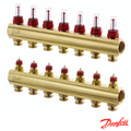 Колектори 7+7 латунь DANFOSS FHF-7F з витратомірами (088U0527)