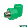 Коліно поліпропіленове 90° 20x1/2" Interplast PP-R 125 PN30 з зовнішнім різьбленням (790132012)