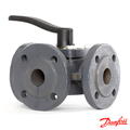 Триходовий поворотний клапан Danfoss HFE3 ДУ 65 Ру 6 Kvs 90 (065Z0433)