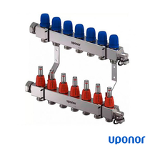 Колектор із н/ж сталі Uponor Vario C FM 7x3/4 Euro | 7 контурів (1133475)