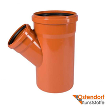 Тройник для наружной канализации Ostendorf KG ПВХ 250/160 мм 45° (224320)