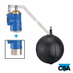 Поплавковий клапан CSA ATHENA 1" 1/4 Pn 16 поліетиленовий поплавець + перехідник 1" 1/2
