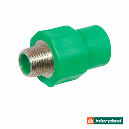 Муфта перехідна 40х1 1/4" Interplast PP-R 125 PN30 з зовнішнім різьбленням (790114014)