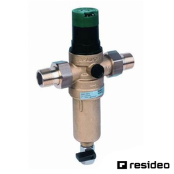 Промывной фильтр с редуктором давления Resideo Braukmann FK06-11/4AAM для горячей воды