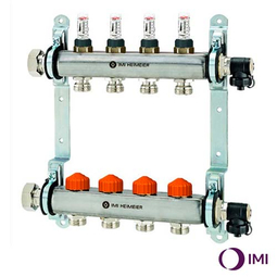 Колектор на 9 контурів, нерж. сталь IMI Heimeier Dynacon Eclipse (9340-09.800)