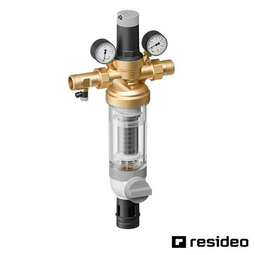 Фільтр комбінований Resideo HS10S-1 1/4LFZS 100 мкм | 30°C | без крана (Honeywell HS10S-11/4LFZS)