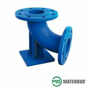 Коліно 90° з упором чавунне фланцеве Materbud DN 250 PN10