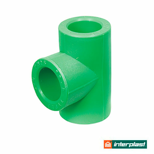 Трійник поліпропіленовий 25 мм Interplast PP-R 125 PN30 (790070025)